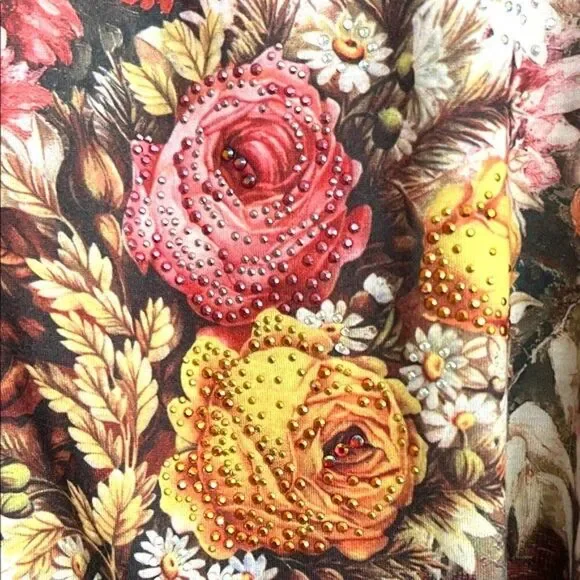 Dress Barn  Floral  Bat Wing Sleeve Scoop Neck Top Shirt. - Size XL - Picture 7 of 7